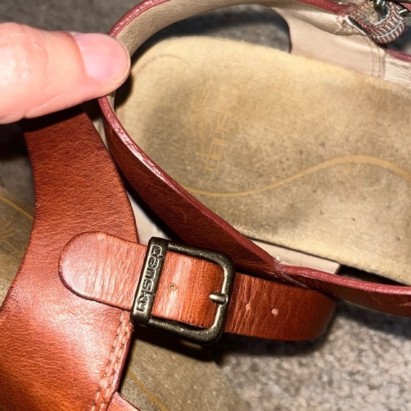 Dansko Tasha Wedge Chunky Heel Leather Sandals 41 / 11-11.5 - Picture 7 of 8